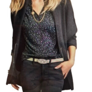 CAbi Cosmo Zipper Sweater Cardigan